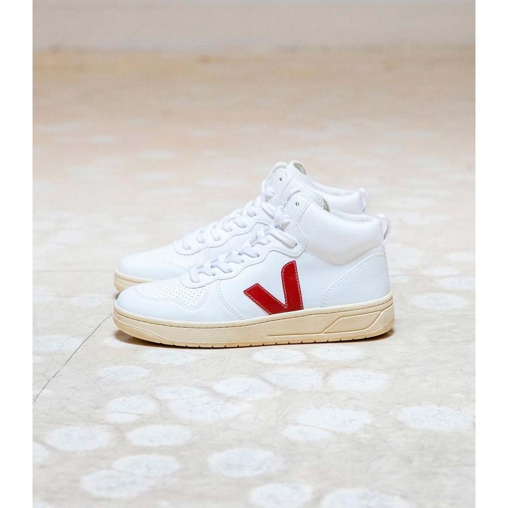 ψηλα γυναικεια Veja V-15 CWL White/Red | GR 371YXF